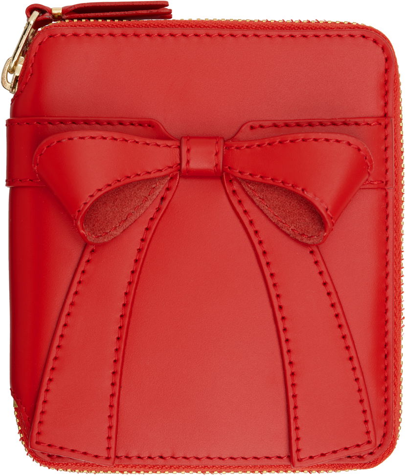 Tegnebog Comme des Garçons COMME des GARÇONS Big Bow Zip Wallet Rød | SA2100BB