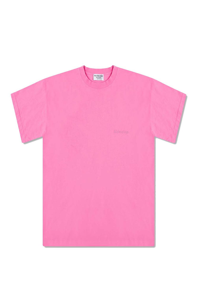 T-shirt Balenciaga Logo T-Shirt Lyserød | 612965 TJV87 5700