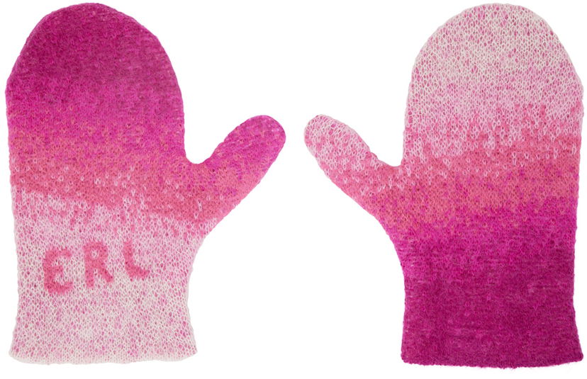 Handsker ERL Gradient Knitted Mittens Lyserød | ERL05K055