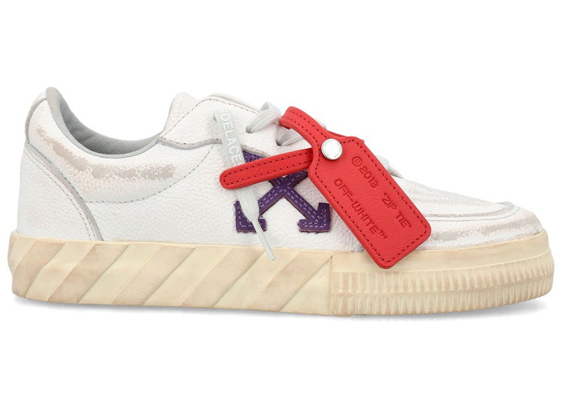 Sneakers og sko Off-White Vulcanized Low Distressed White Purple (Women's) Hvid | OWIA272F23LEA0030137, 0