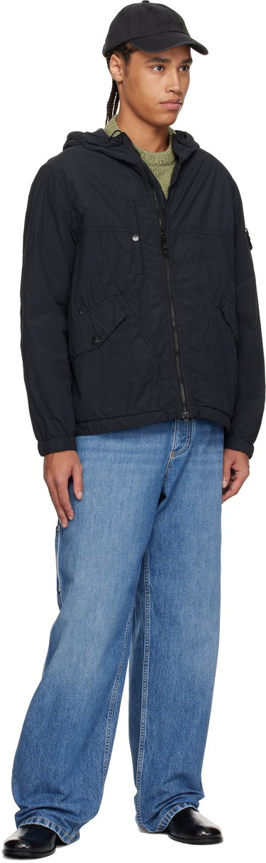 Vindjakke Stone Island Stone Island Nylon Ghost Jacket Sort | K1S15 4100032 S00F6, 4