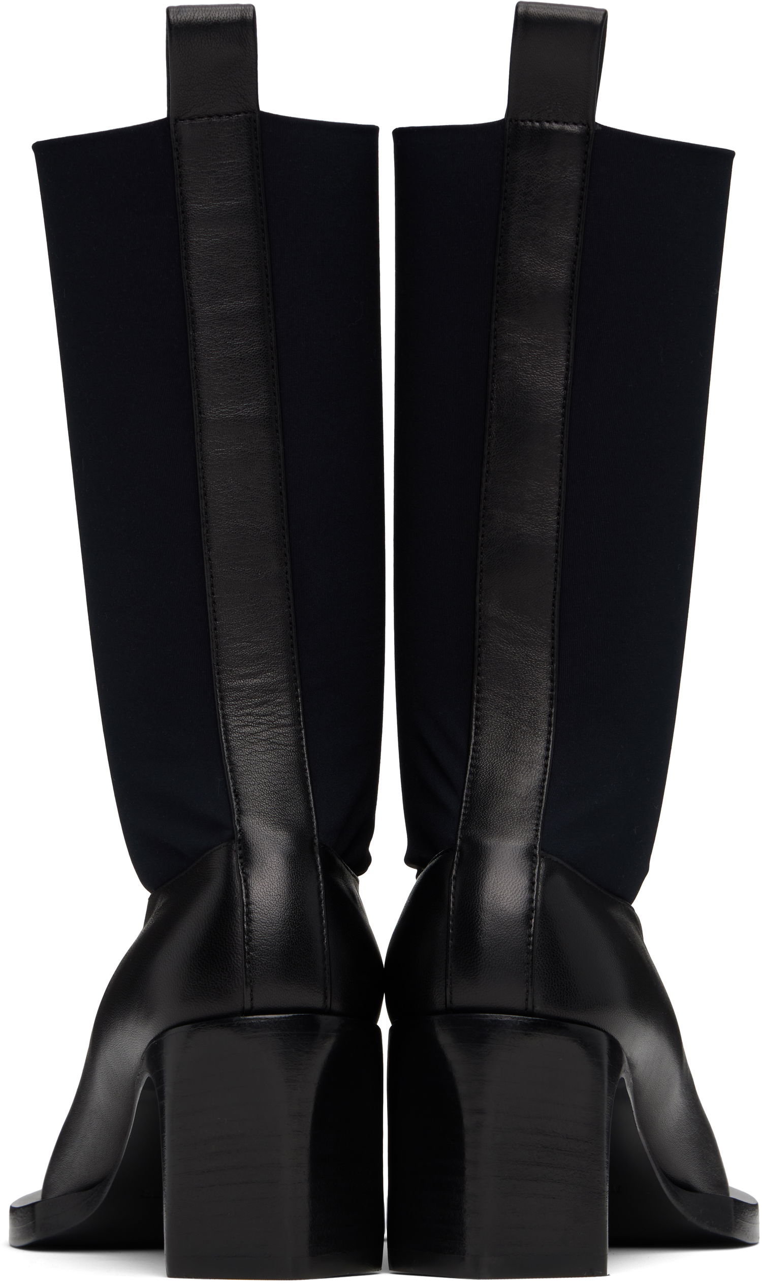 Sneakers og sko Jil Sander Jil Sander Leather Kitten Heel Ankle Boots Sort | J16WU0056_P5810, 1