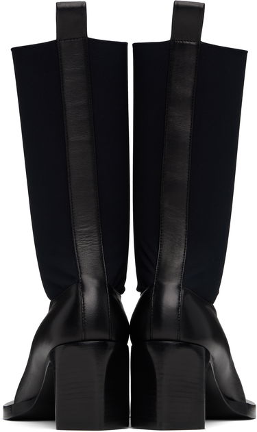 Sneakers og sko Jil Sander Jil Sander Leather Kitten Heel Ankle Boots Sort | J16WU0056_P5810, 1