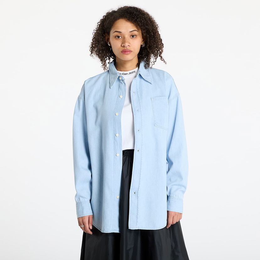 Skjorte CALVIN KLEIN Calvin Klein Jeans Oversized Longsleeve Denim Shirt Blå | J20J225010 1AA