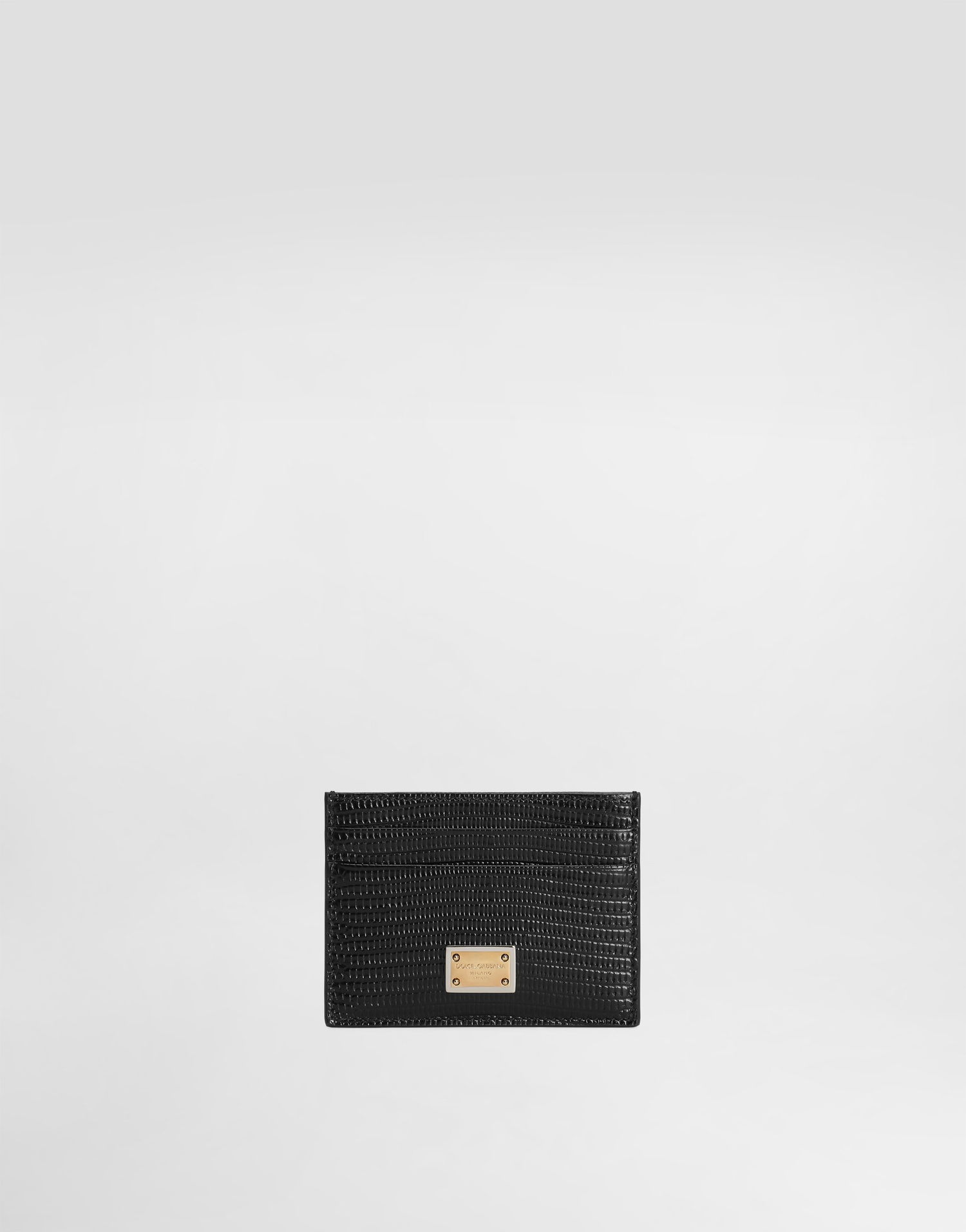 Tegnebog Dolce & Gabbana Dolce & Gabbana Iguana-Print Leather Card Holder Sort | BI0330A109580999, 0