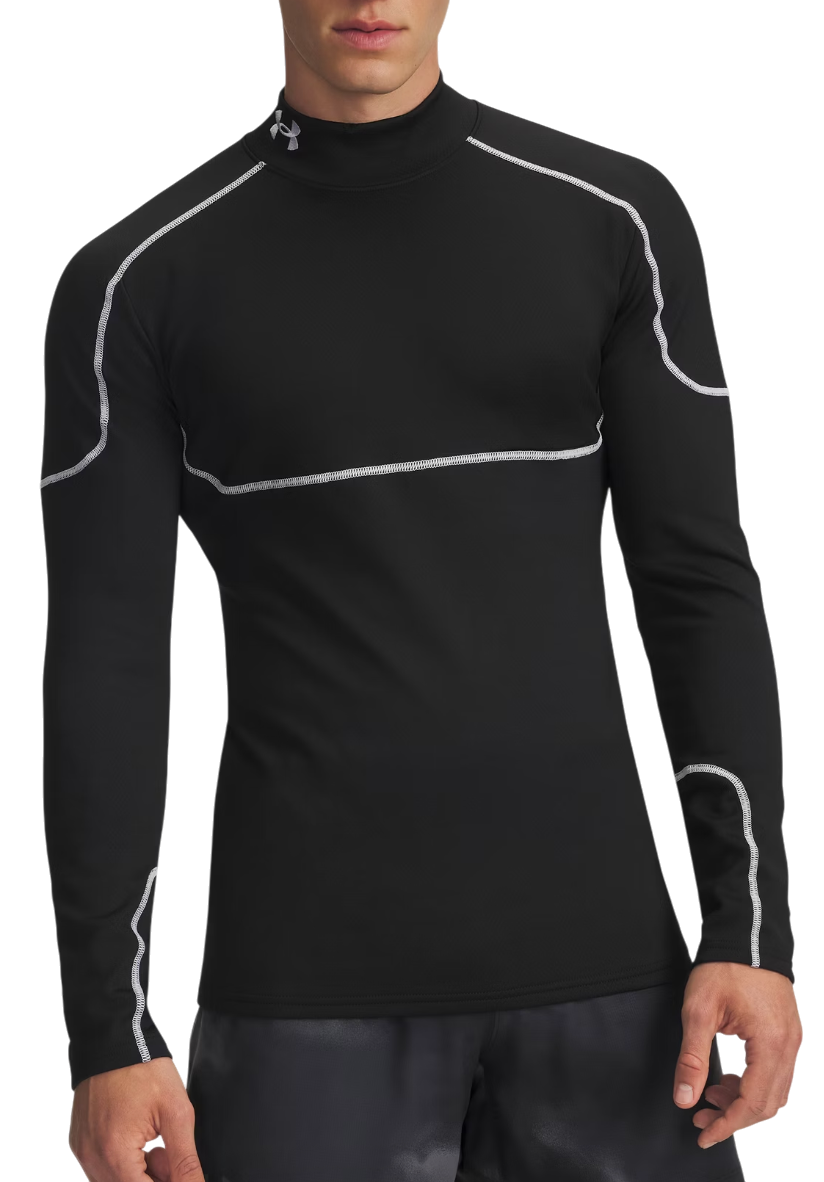 T-shirt Under Armour Under Armour ColdGear Grid Mock Neck Long Sleeve T-Shirt Sort | 6007127-001