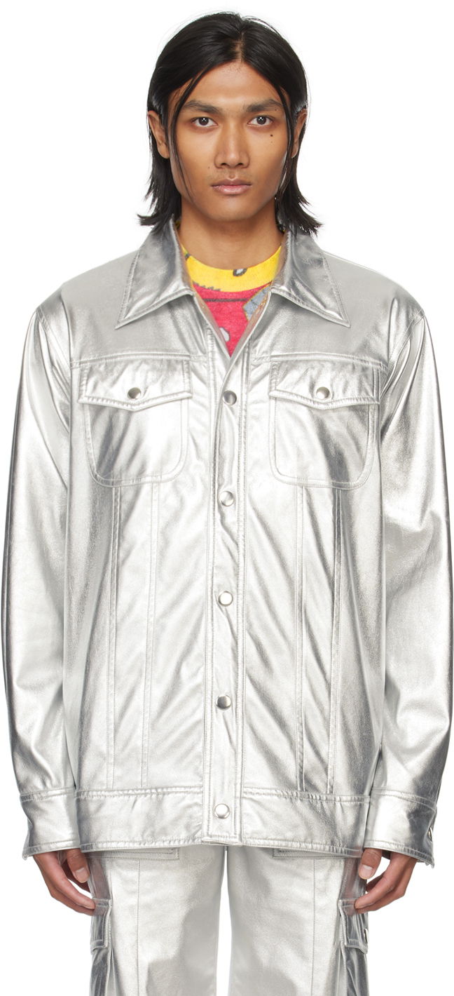 Jakke Anna Sui Buttoned Metallic Jacket Metalisk | M1124L31, 0