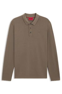 Long-Sleeve Cotton-Pique Polo Shirt