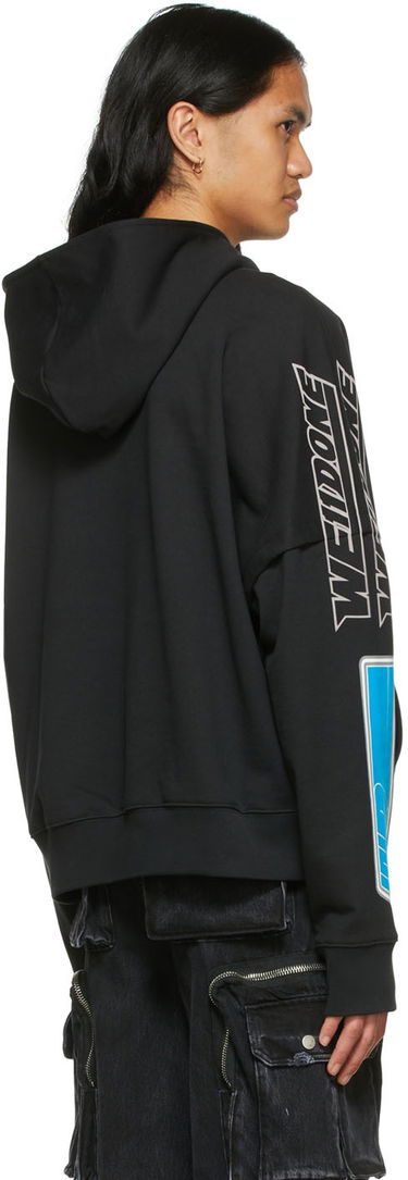 Sweatshirt We11done Cotton Graphic Hoodie Sort | WD-TH1-22-568-U-BK, 2