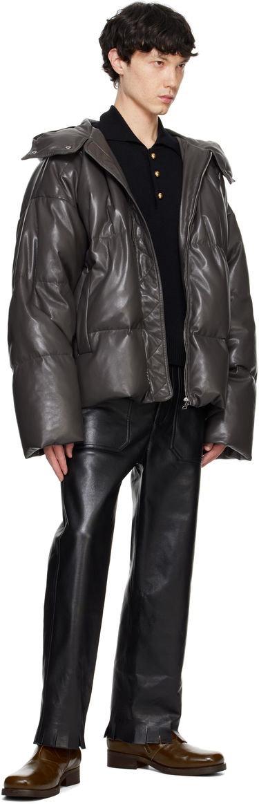 Puffer jakke Nanushka Nanushka Vili Vegan Leather Puffer Jacket Grå | NM24FWJK01769, 3