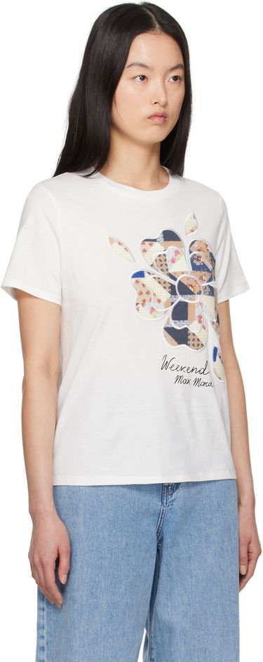 T-shirt Max Mara Weekend Max Mara Vello T-Shirt with Heart Applique Beige | 2515971051600, 4