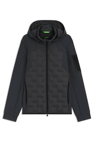 Jakke BOSS Down-filled Hooded Jacket Sort | 50541045