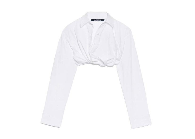 Skjorte Jacquemus La Chemise Bahia Courte Shirt Hvid | 233SH042-1454-100