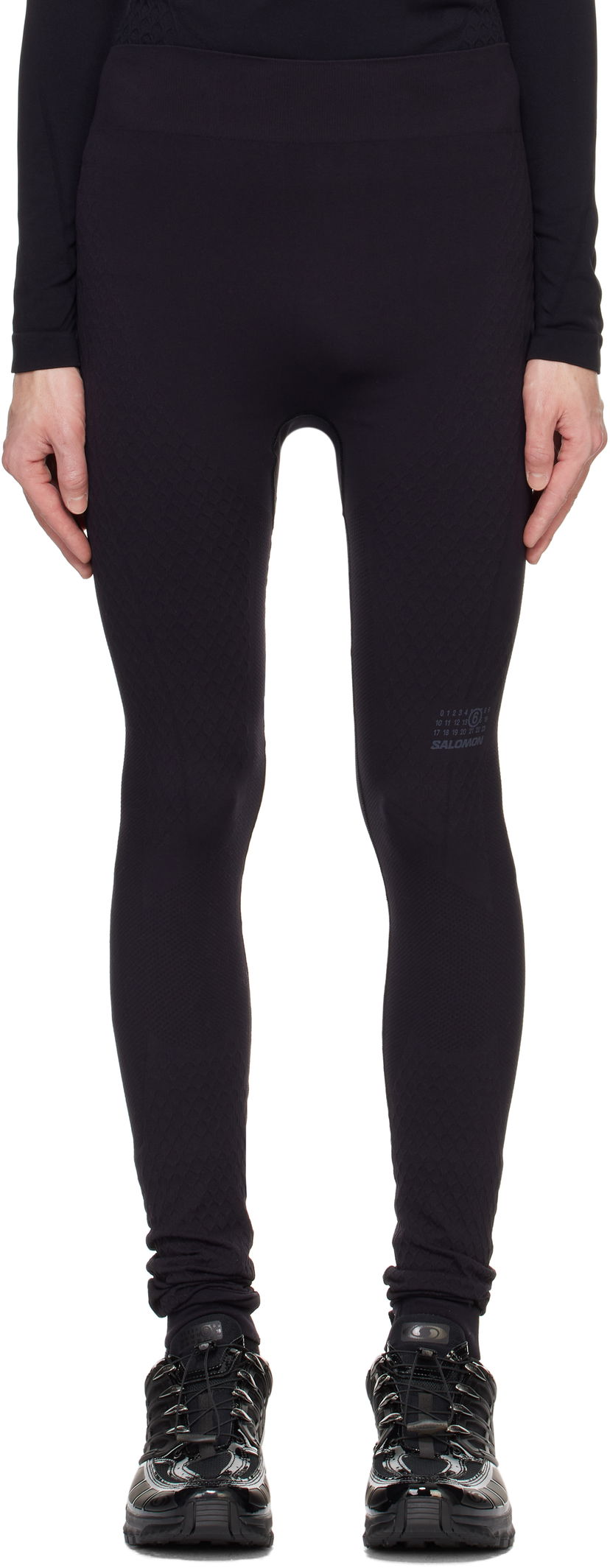 Sokker Maison Margiela Textured Leggings Sort | SH0KA0033 M20038