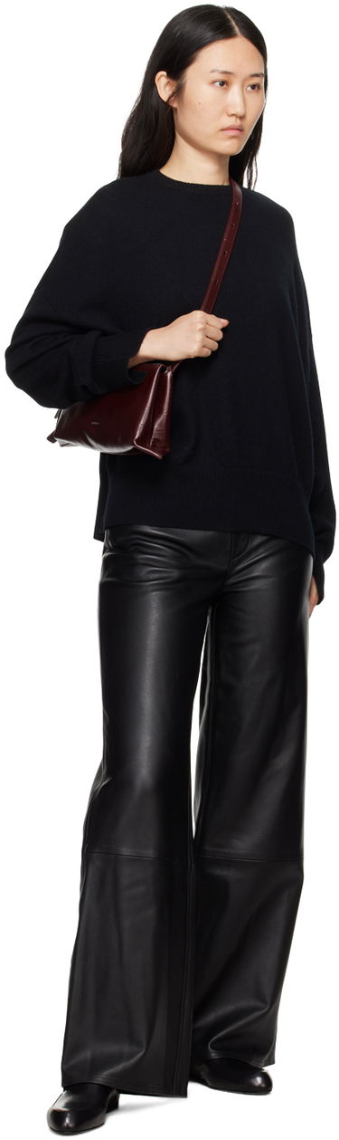 Bukser Loulou de Saison Loulou de Saison Figari Leather Wide-Leg Pants Sort | FIGARI, 3