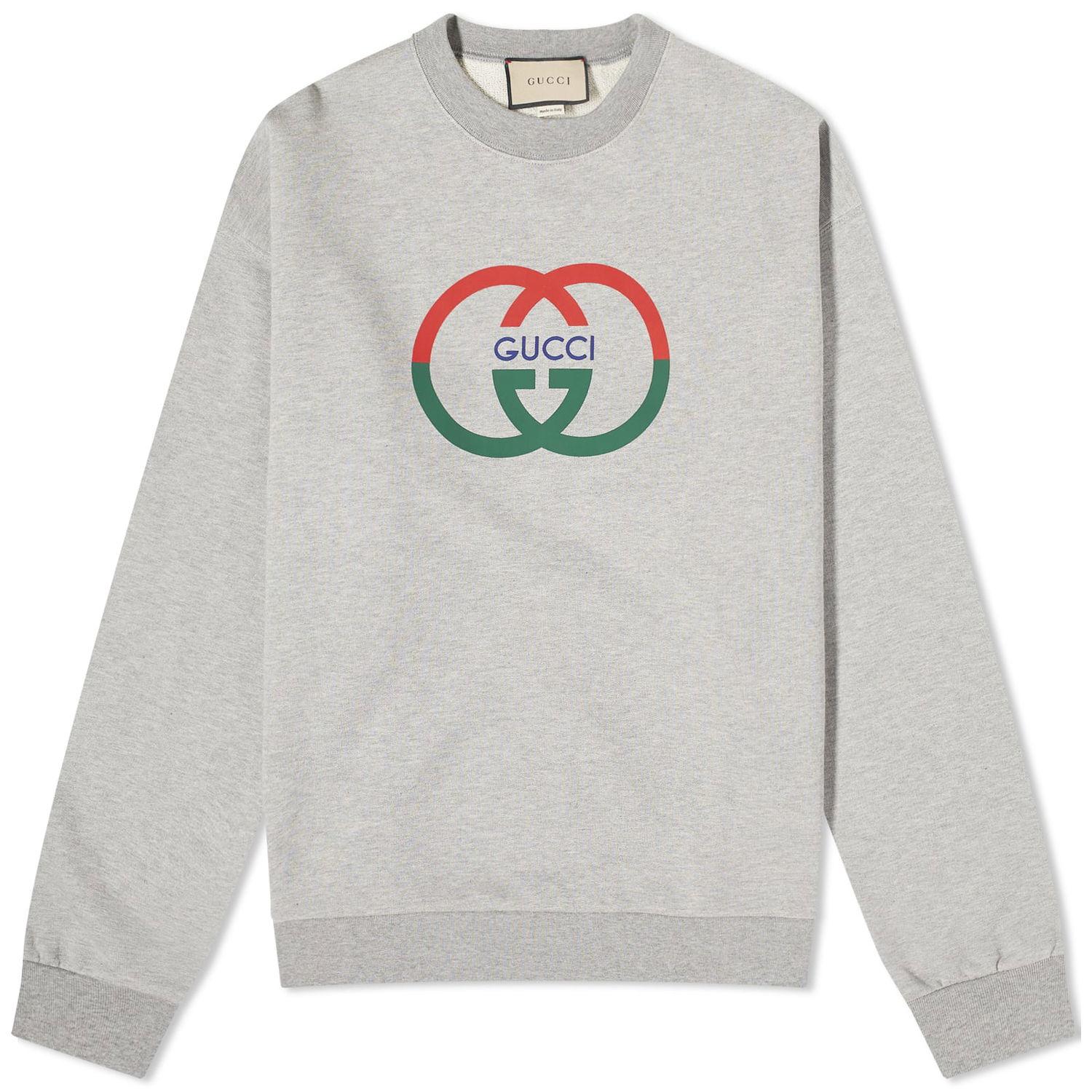 Sweater Gucci Interlocking Logo Crewneck Grå | 774244-XJGAY-1230, 0