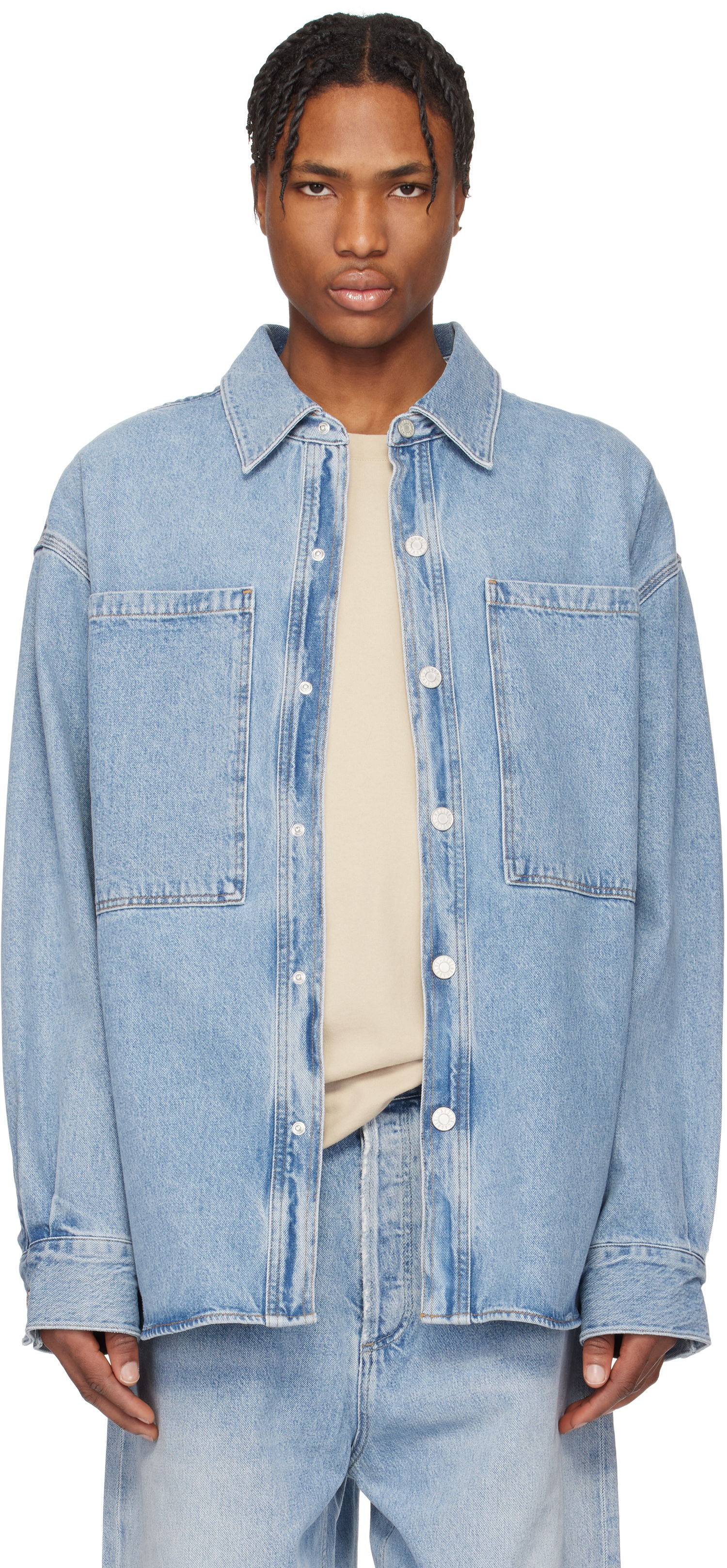 Skjorte AGOLDE AGOLDE Atticus Denim Jacket Blå | A4031B-1206, 0
