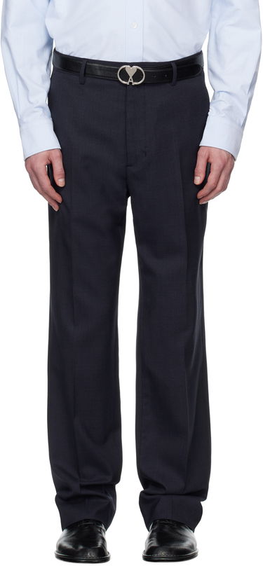 Bukser AMI AMI Paris Straight Fit Trousers Mørkeblå | HTR506.WV0043, 0