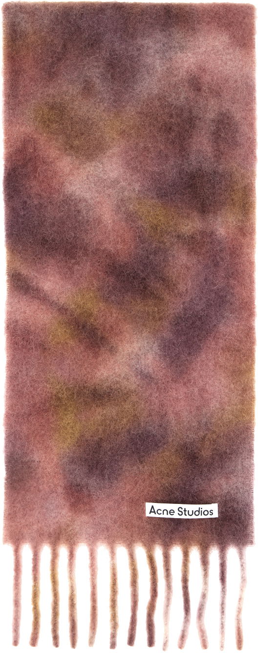 Tøj Acne Studios Burgundy & Purple Tie-Dye Scarf Bourgogne | CA0284-, 0