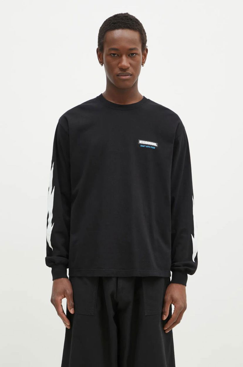 T-shirt Neighborhood Long Sleeve Graphic T-Shirt NEIGHBORHOOD Sort | 242PCNH.LT16