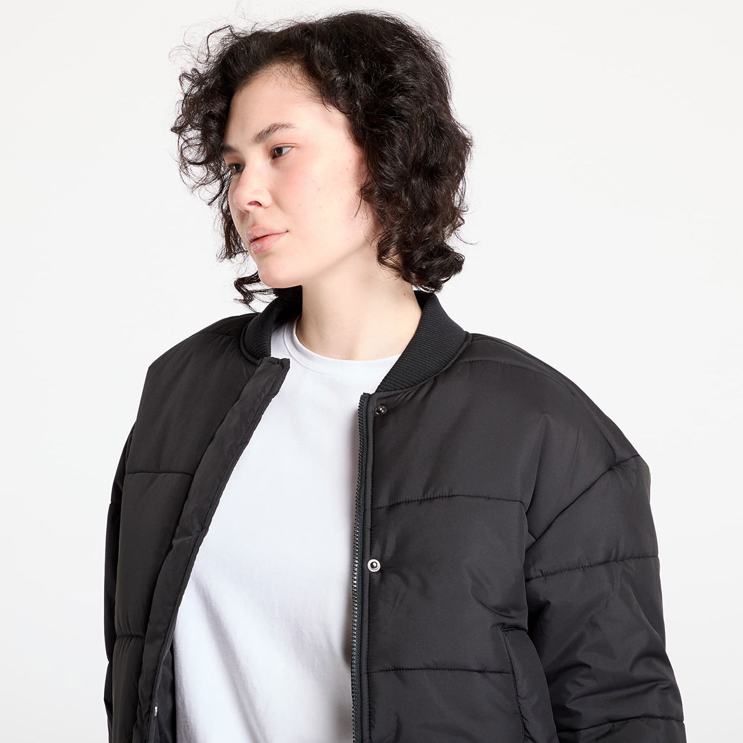 Puffer jakke Urban Classics Puffer Jacket Sort | TB6152-00007, 1