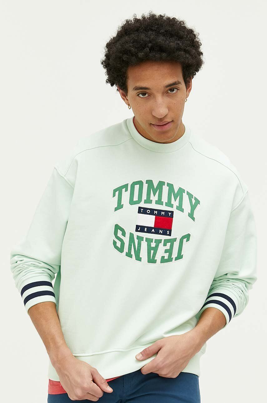 Sweatshirt Tommy Hilfiger Logo Sweatshirt Grøn | DM0DM16375.PPYX, 0