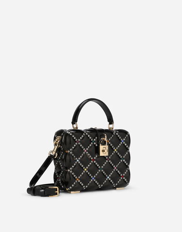 Håndtaske Dolce & Gabbana Dolce & Gabbana Dolce Box Bag With Rhinestones Sort | BB5970AY2298S574, 1
