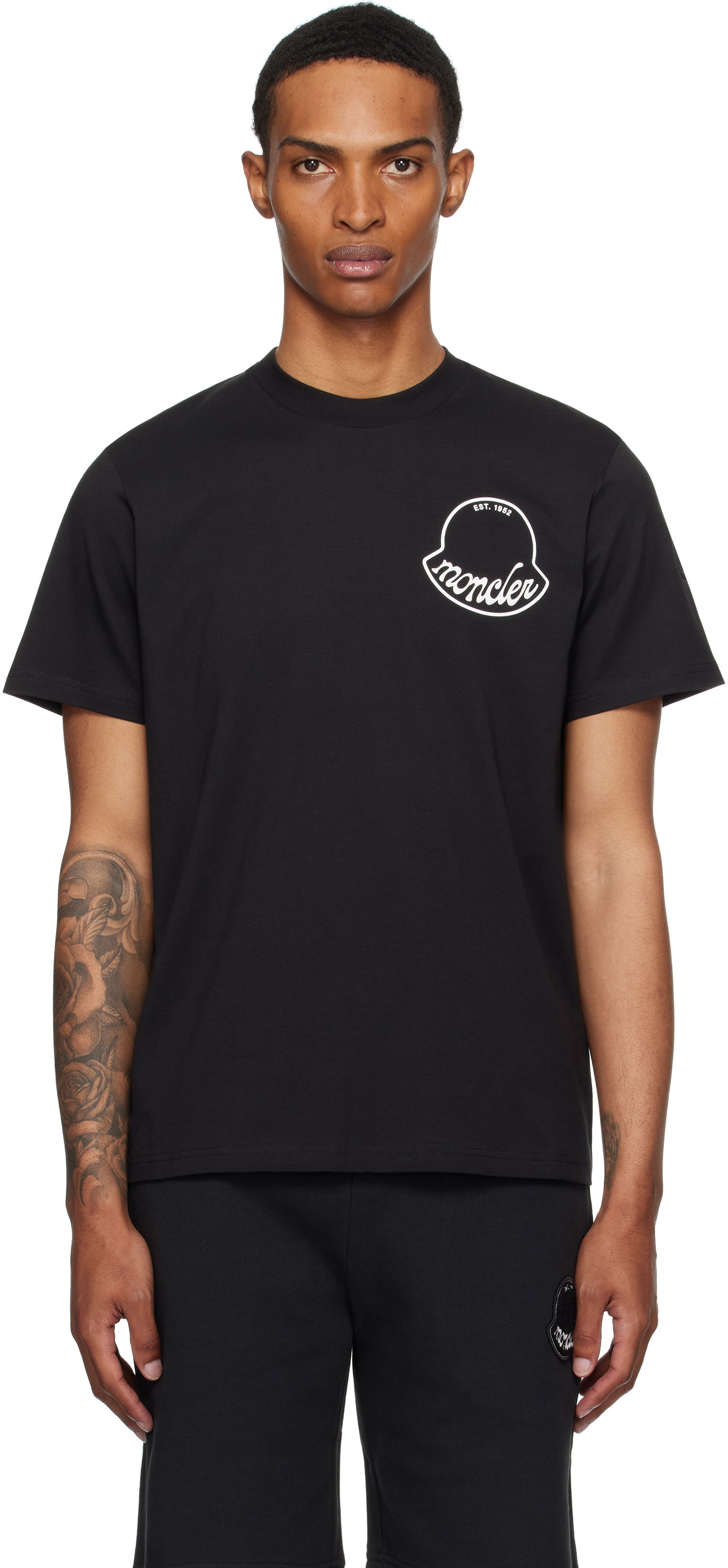 T-shirt Moncler Moncler Archivio Creativo T-Shirt Sort | K20918C0001389AJS, 0