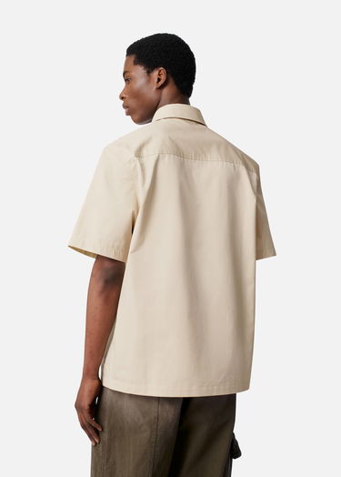 Skjorte AXEL ARIGATO Short Sleeve Collared Shirt Dylan Beige | A3354001, 3