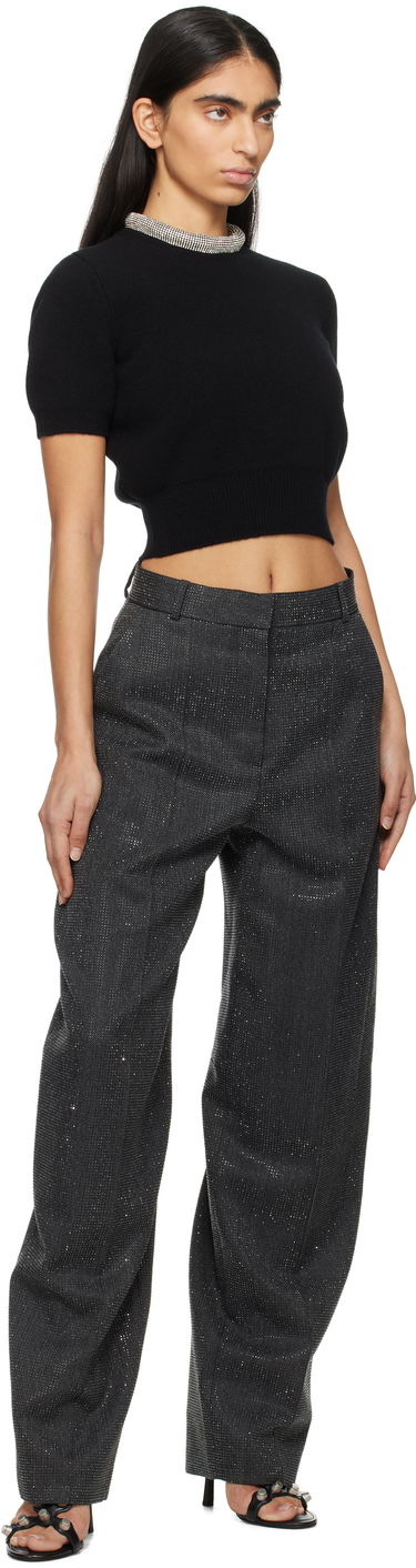 Skjorte Alexander Wang Crystal Tubular Necklace T-shirt Sort | 1KC1251064, 3