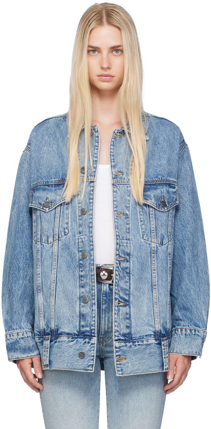 Jakke Khaite Blue 'The Grizzo' Denim Jacket Blå | 1098-094