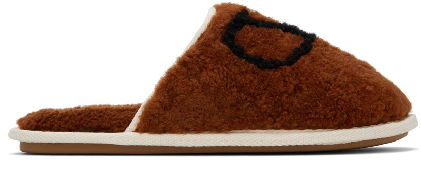 Sneakers og sko Valentino Valentino Garavani Ta Chambre Wool Slippers Brun | 7Y2S0J88AWJ