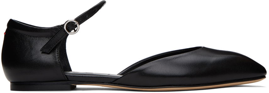 Skopleje Aeyde Aeyde Miri Leather Flats Sort | A11-FL-RKLS08FL47-SS24-800-007, 0