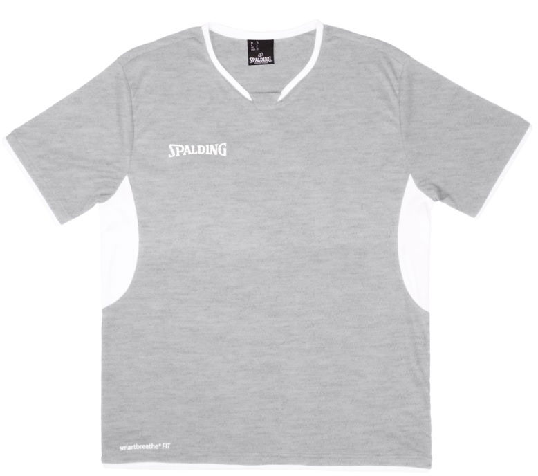 Jersey Spalding V-Neck Shooting Shirt with Smartbreathe Fit Grå | 40221409-greymelangewhite, 0