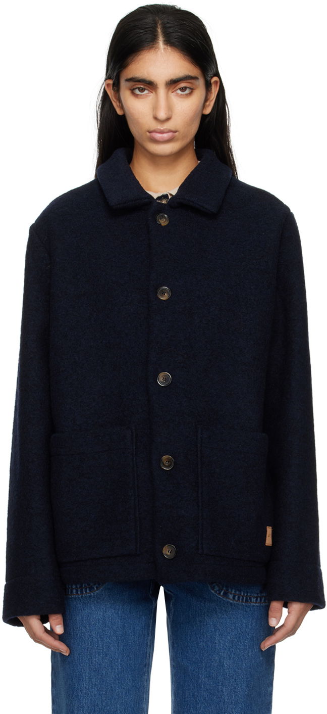 Jakke A.P.C. Thais Jacket Mørkeblå | WOAQS-M02912, 0
