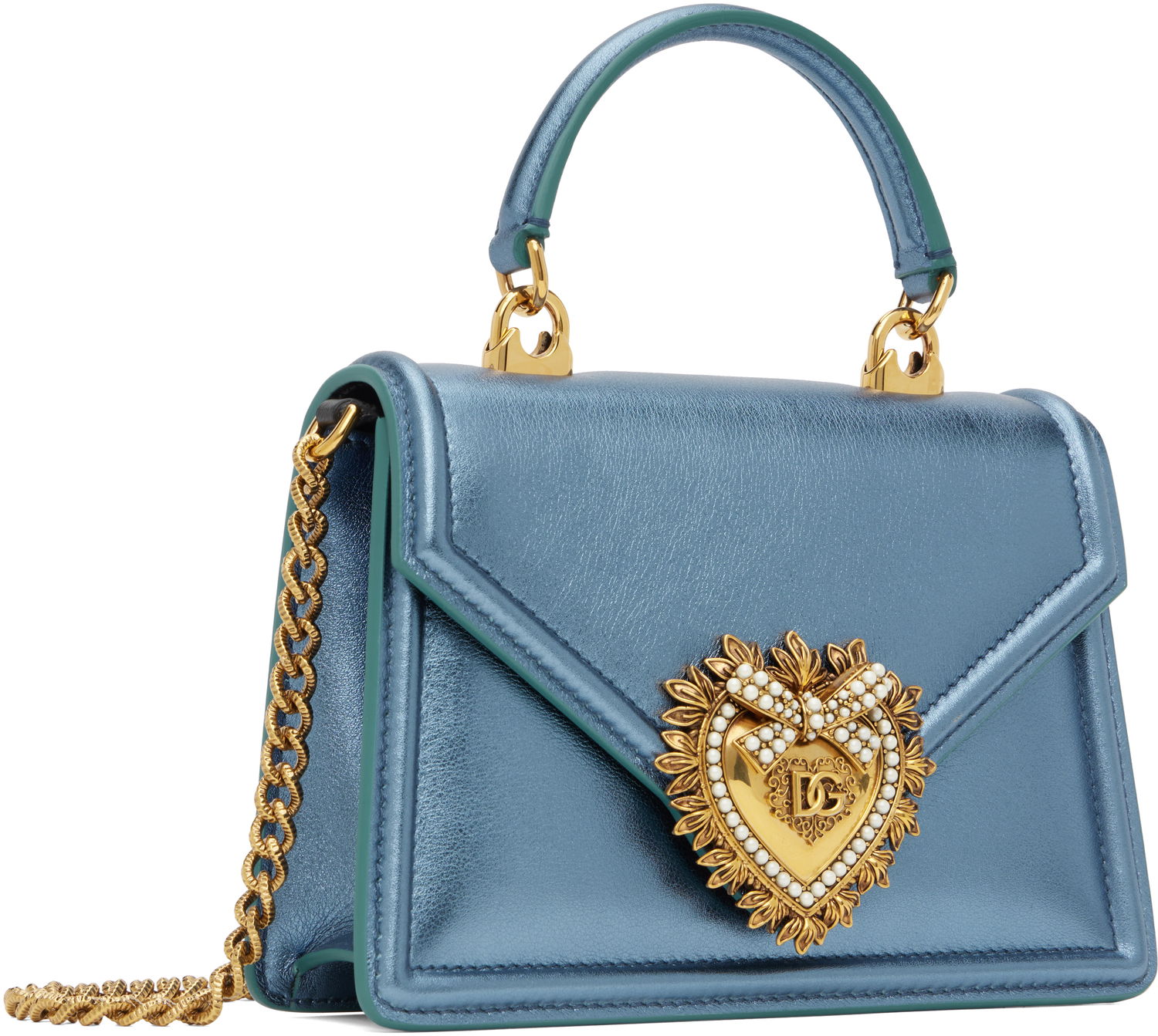 Håndtaske Dolce & Gabbana Devotion Small Top Handle Bag Blå | BB6711 AY812, 1