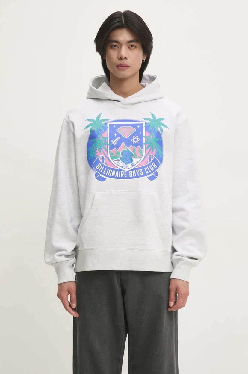 Sweatshirt BILLIONAIRE BOYS CLUB Billionaire Boys Club Tropical Crest Popover Hoodie Grå | B24447