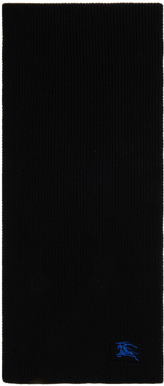 Tørklæde Burberry Ribbed Cashmere Scarf Sort | 8085771, 0