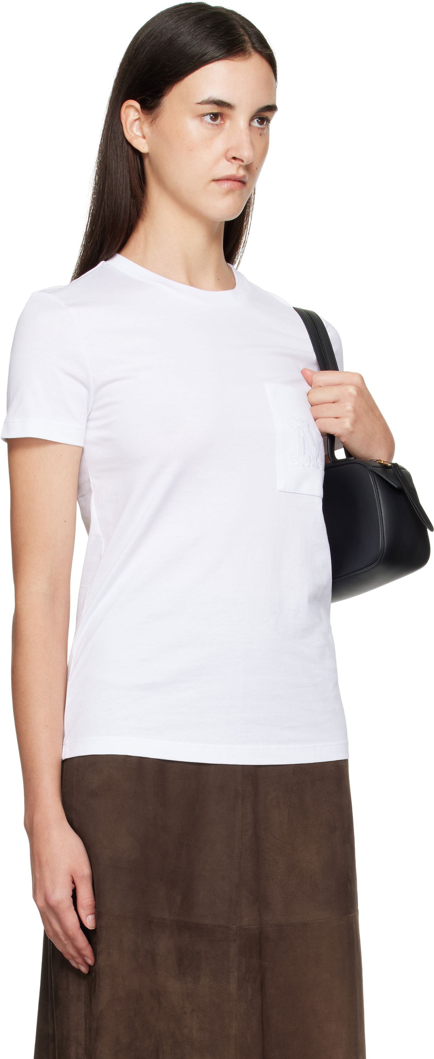 T-shirt Max Mara Max Mara Papaia Pocket T-Shirt Hvid | 2511941032600, 1