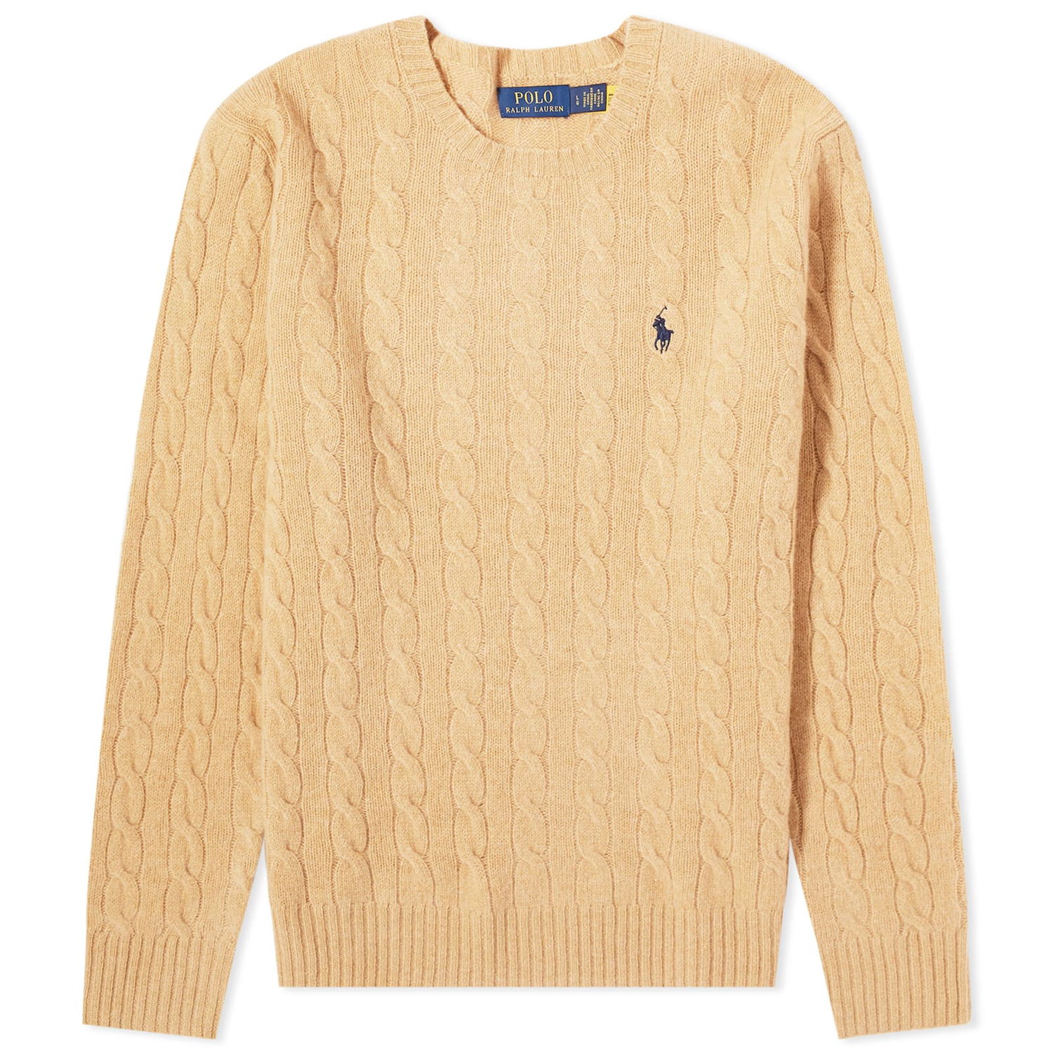 Sweater Polo by Ralph Lauren Wool Cashmere Crewneck Beige | 710876762009, 0