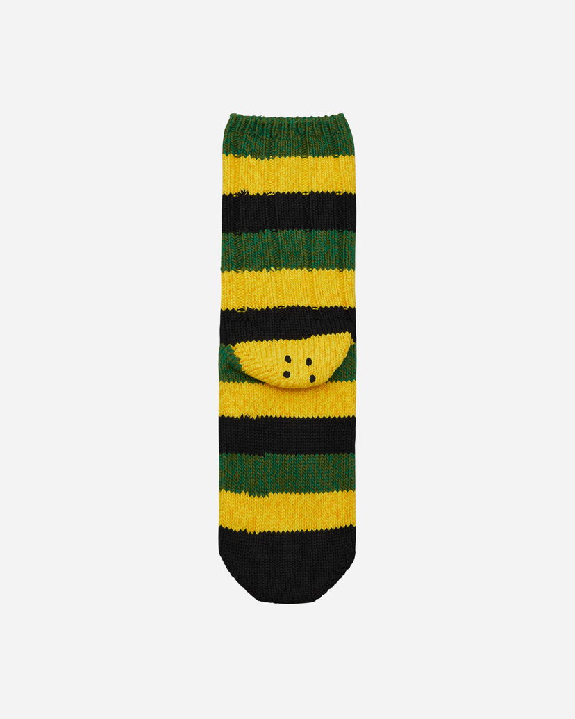 Sokker KAPITAL Rainbowy Happy Heel Socks Sort | EK-1365XS BLACK