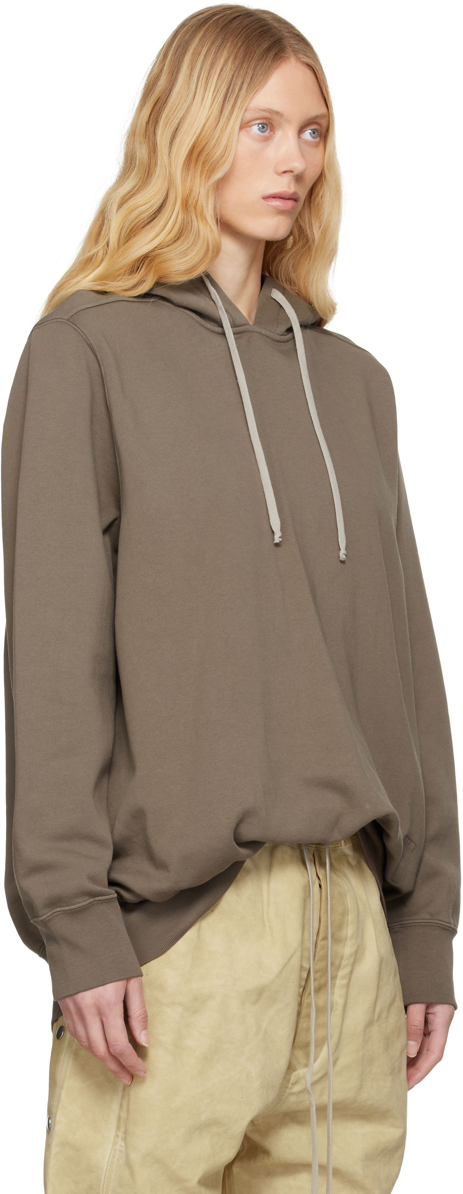 Sweatshirt Rick Owens Rick Owens DRKSHDW Hollywood Oversized Hoodie Brun | DS01E3241 FP, 1
