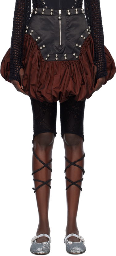 Nederdel Chopova Lowena Chopova Lowena Backtuck Miniskirt Brun | 3251, 0