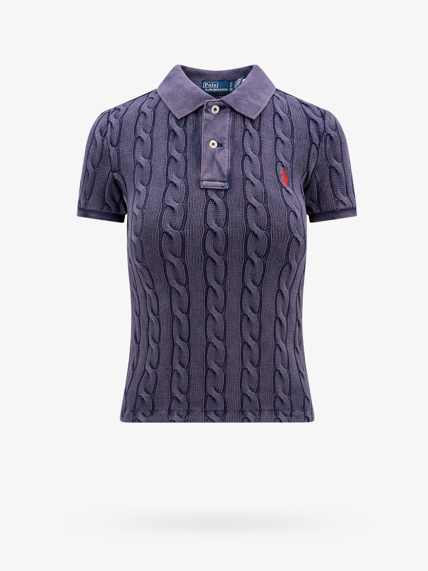 Polo skjorte Polo by Ralph Lauren Women's Cable-Knit Polo Shirt by Polo Ralph Lauren Lilla | 211943010002, 0