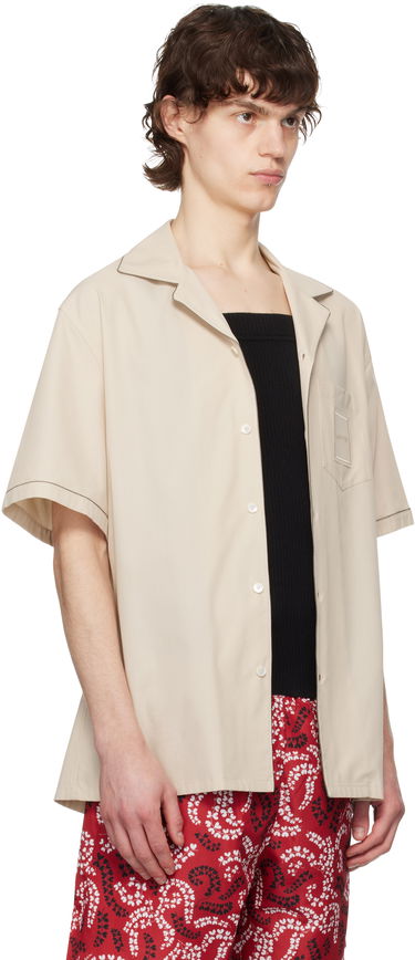 Skjorte LANVIN Lanvin Fluid Bowling Shirt Beige | RM-SI0119-6037-P25, 1