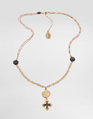 Halskæde Dolce & Gabbana Dolce & Gabbana Sicily 18K Gold & Black Sapphire Necklace Metalisk | WNDS1GWSLE18B995, 0