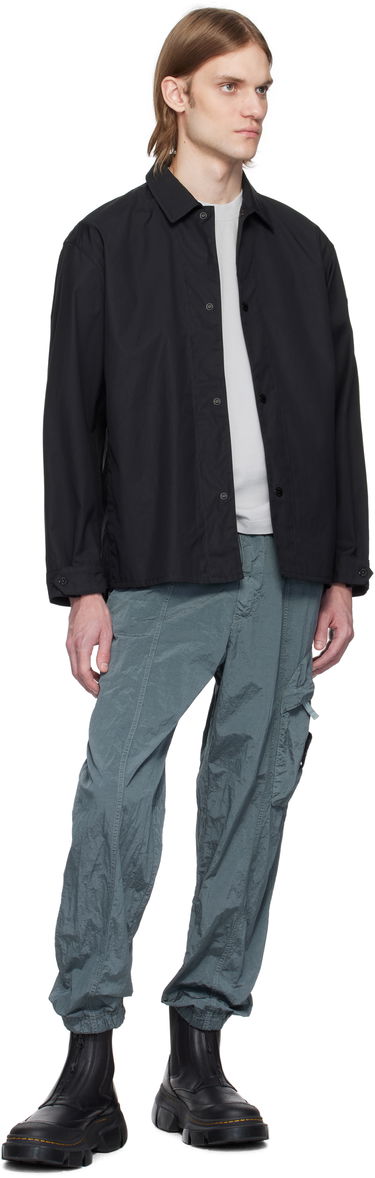 Vindjakke Stone Island Stone Island Supima Cotton Canvas Overshirt Sort | K1S15 1200013 S0011, 4