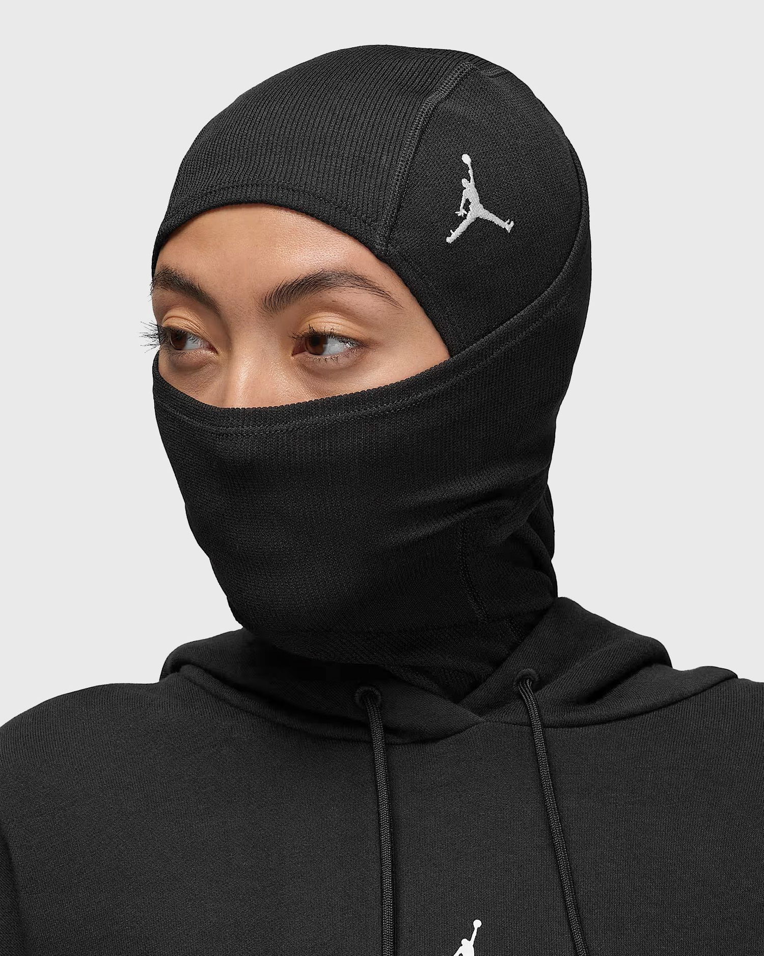 Tørklæde Jordan Jordan Flight Rib Knit Hood Sort | 9038-368-010, 1