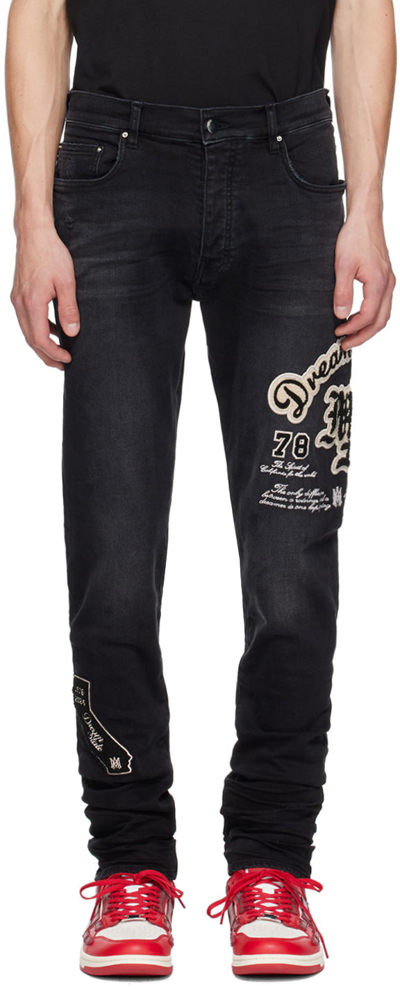 Jeans AMIRI Black Dream Team Skinny Jeans Sort | AMDNSY1065
