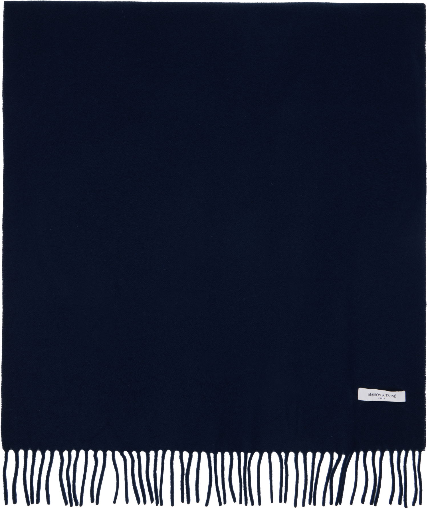Tørklæde MAISON KITSUNÉ Fox Head Scarf Mørkeblå | PM06201BT3004, 1